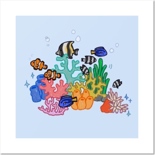 Coral reef friends Posters and Art